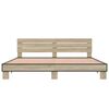 vidaXL Bed Frame without Mattress Sonoma Oak 200x200 cm