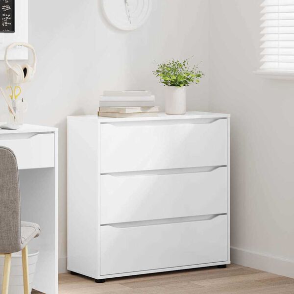 vidaXL Storage Cabinet High Gloss White 80 x 31 x 81 cm