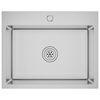 vidaXL Handmade Kitchen Sink Stainless Steel