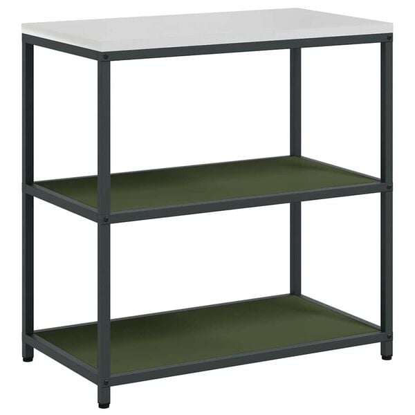 vidaXL Kitchen Storage with Shelf Olive Green 90 x 50 x 92 cm Steel