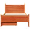 vidaXL Bed Frame without Mattress Wax Brown 90x200 cm Solid Wood Pine