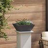 vidaXL Garden Planter Black 40 x 40 x 15 cm Cold-rolled Steel