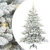 vidaXL Artificial Hinged Christmas Tree White 150 cm PVC and Steel