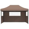 vidaXL Party Tent Folding Brown 292 x 440 x 315 cm Oxford Fabric