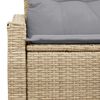 vidaXL Garden Sofa with Cushion 123 x 62 x 69 cm Poly Rattan
