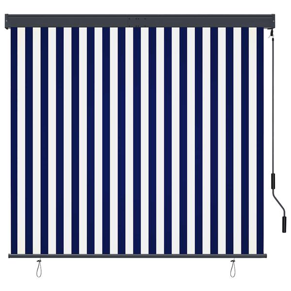 vidaXL Outdoor Roller Blind 160x250 cm Blue and White