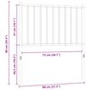 vidaXL Metal Replace Headboard Black 75 cm