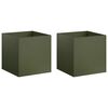 vidaXL Garden Planter 2 pcs Olive Green 20 x 20 x 20 cm