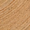 vidaXL Area Rug Braided Jute 210 cm Round