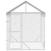 vidaXL Outdoor Dog Kennel with Roof Silver 2x2x2.5 m Galvanised Steel