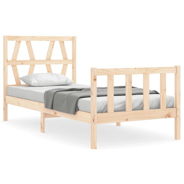 vidaXL Bed Frame without Mattress 90x200 cm Solid Wood Pine
