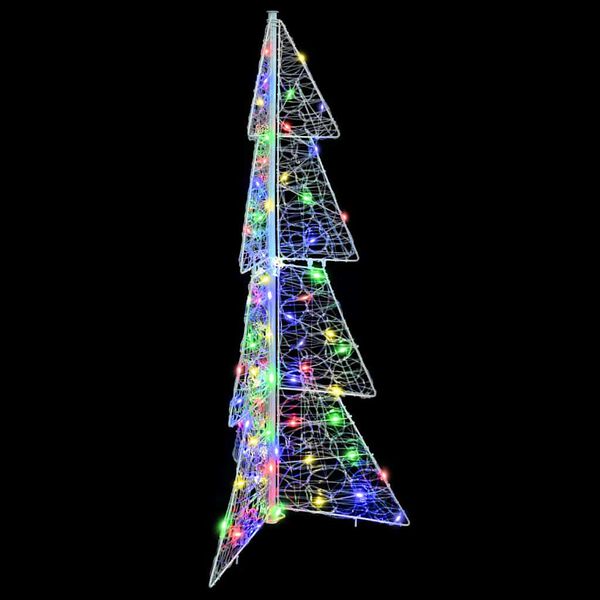 vidaXL Christmas Tree with 100 LEDs Multicolour 120 cm Acrylic