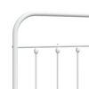 vidaXL Metal Headboard White 80 cm