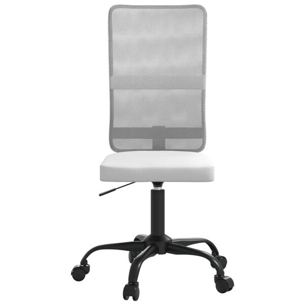 vidaXL Office Chair Height Adjustable White Mesh Fabric