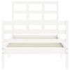vidaXL Bed Frame without Mattress White 100x200 cm Solid Wood
