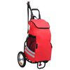 vidaXL Folding Bike Trailer with Grocery Bag Red and Black
