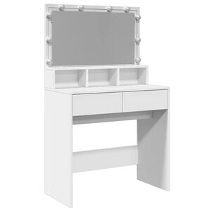 vidaXL Dressing Table with LED White 80x41x134.5 cm