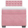 vidaXL Box Spring Bed with Mattress Pink 90x190 cm Velvet