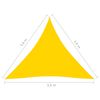 vidaXL Sunshade Sail Oxford Fabric Triangular 3.6x3.6x3.6 m Yellow