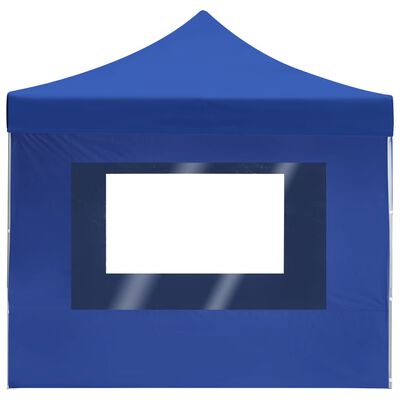 vidaXL Professional Folding Party Tent with Walls Aluminium 4.5x3 m Blue