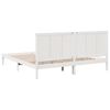 vidaXL Extra Long Bed Frame without Mattress White 180x220 cm Solid Wood