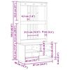 vidaXL Hall Tree SANDNES White 87x40x159.5 cm Solid Wood Pine