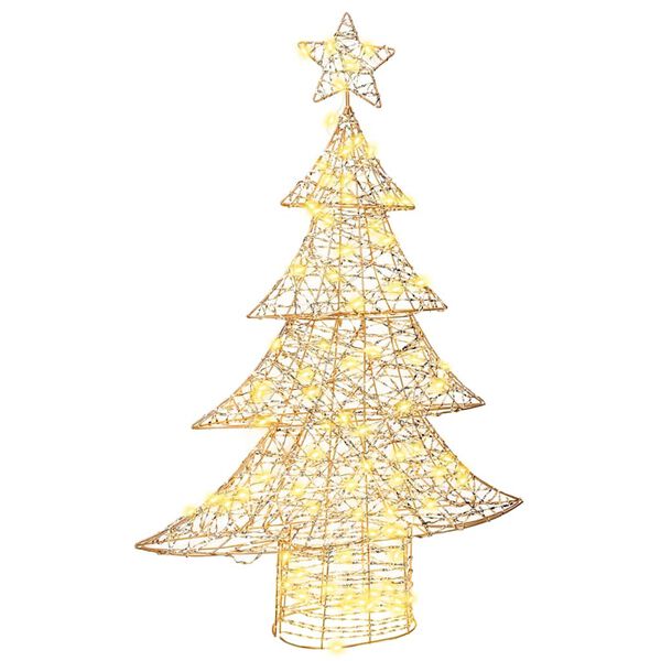 vidaXL Christmas Tree with 120 LEDs Warm white 120.5 cm PET