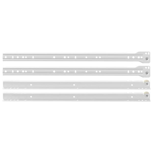 vidaXL Drawer Slide 12 pcs White 450 mm Steel