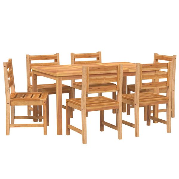 vidaXL 7 Piece Garden Dining Set Solid Wood Teak