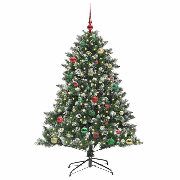 vidaXL Artificial Christmas Tree with 150 LEDs with Stand Green 150 cm
