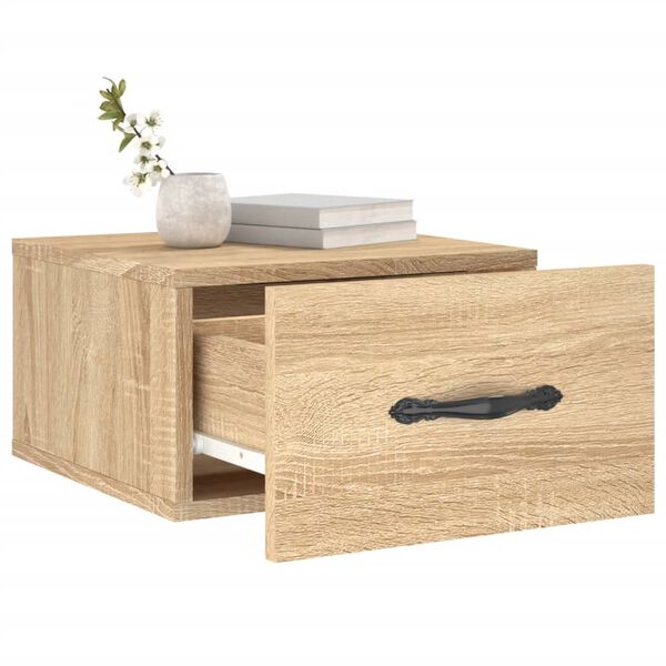 vidaXL Wall-mounted Bedside Cabinets 2 pcs Sonoma Oak 35x35x20 cm