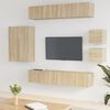 vidaXL 8 Piece TV Cabinet Set Sonoma Oak Engineered Wood