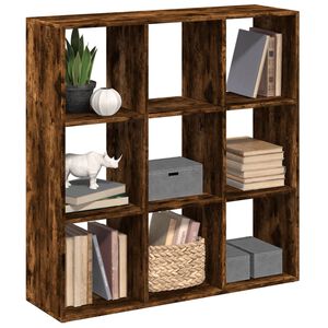 vidaXL Room Divider Bookcase Smoked Oak 102x29x103,5 cm Engineered Wood