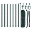 vidaXL Fence with Post Green 1 x 25 m Steel and PVC