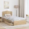vidaXL Storage Bed with Drawer Sonoma Oak 100 x 200 cm Engineered Wood