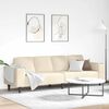 vidaXL Fabric Sofa with Cushion Cream 208 cm Corduroy fabric
