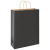 vidaXL Paper Bags 250 pcs with Handles Black 32x12x42 cm