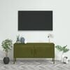 vidaXL TV Cabinet Olive Green 105x35x50 cm Steel
