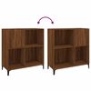 vidaXL Record Cabinet Brown Oak 84.5x38x89 cm Engineered Wood