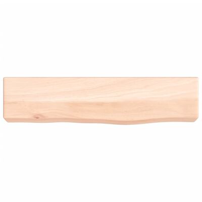 vidaXL Wall Shelf 40x10x6 cm Untreated Solid Wood Oak