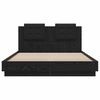 vidaXL Bed Frame with Headboard Black Oak 160 x 200 cm Engineered Wood