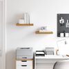 vidaXL Wall Shelf 2 pcs Beige 40 x 23.5 x 4 cm Engineered Wood