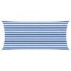 vidaXL Sunshade Sail Blue and White 2 x 4 m HDPE