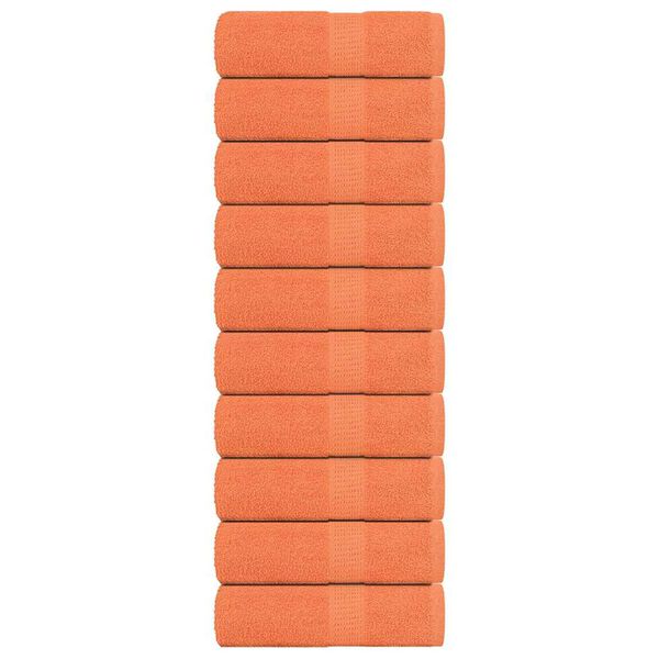 vidaXL Wash Towels "FROGN" 10 pcs Orange 30x30 cm 360 gsm