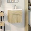 vidaXL 2 Piece Bathroom Furniture Set Sonoma Oak Engineered Wood