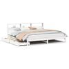 vidaXL Bookcase Bed without Mattress White 180x200 cm Super King Solid Wood Pine