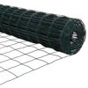 vidaXL Fence with Post Green 0.8 x 10 m Steel