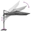 vidaXL Roma Parasol Anthracite 286 x 285 x 270 cm