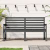 vidaXL Garden Bench Grey 159.5x48x91.5 cm Solid Wood Pine