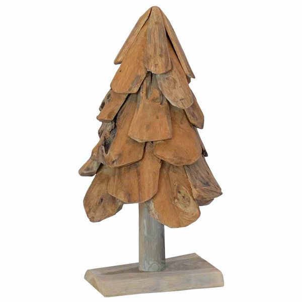 vidaXL Christmas Tree with Stand Brown 60 cm Solid teak wood